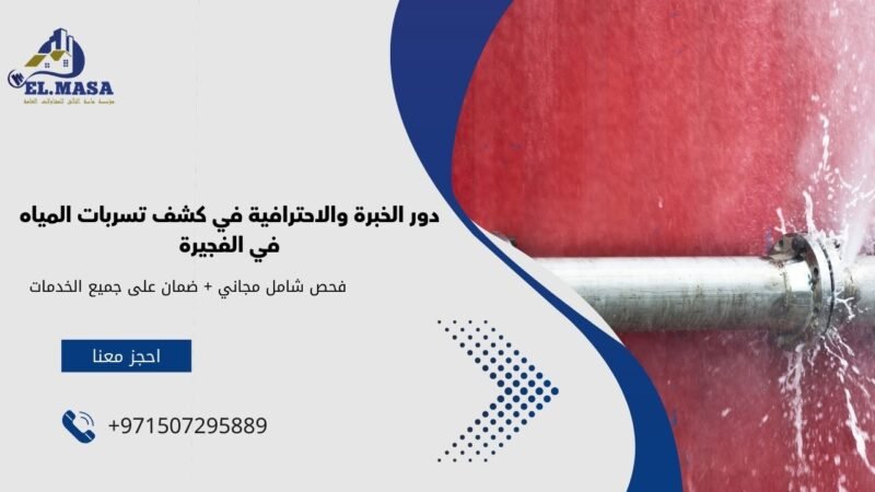 دور الخبرة والاحترافية في كشف تسربات المياه في الفجيرة
